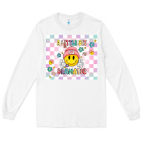 White a little bit dramatic retro Long Sleeve Tee - MaliasSmallBusiness