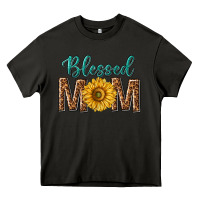 Asphalt western blessed mom with sunflower Heavy Core Tee - texasbilliewilder