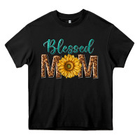 Black western blessed mom with sunflower Heavy Core Tee - texasbilliewilder