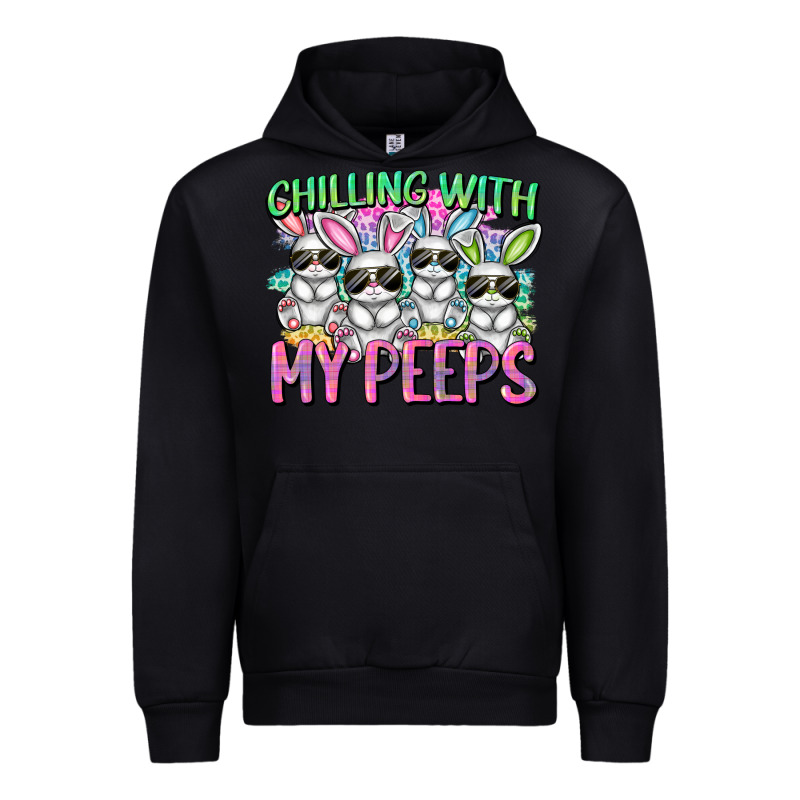Chilling With My Peeps Easter Bunnies Urban Hoodie by CowGirlArtShop | Teevron