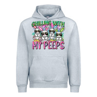 Heather Grey Chilling with my peeps Easter bunnies Urban Hoodie - CowGirlArtShop