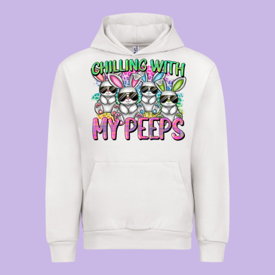 Chilling With My Peeps Easter Bunnies Urban Hoodie Designed By Cowgirlartshop