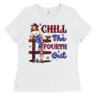 White chill the fourth out 4th july Ladies Tee - texasbilliewilder