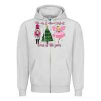 Dove Grey the most wonderful time of the year Zipper Hoodie - MaliasSmallBusiness