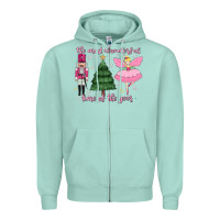 Seafoam the most wonderful time of the year Zipper Hoodie - MaliasSmallBusiness