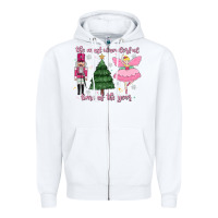 White the most wonderful time of the year Zipper Hoodie - MaliasSmallBusiness