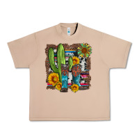 Burro western cactus with cowboy boots and sunflowers Urban Heavy Tee - Artiststas