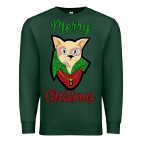 Sports Green Merry Christmas Cat Premium Sweatshirt - Bettercallsaul