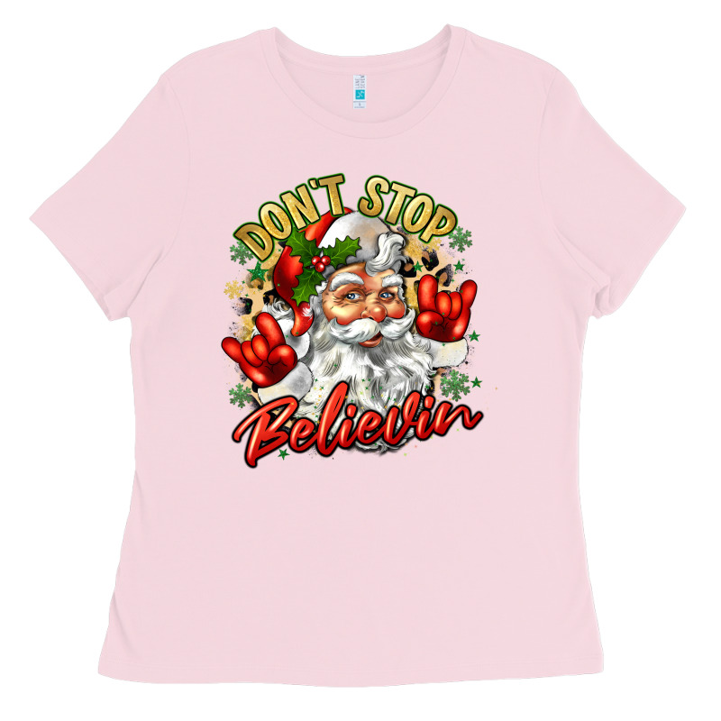 Dont Stop Believin Ladies Tee by Zillion Design Studio | Teevron