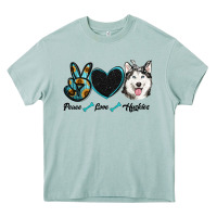 Arona peace love huskies Heavy Core Tee - RanaPortraitStore