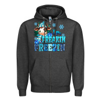 Charcoal Heather I'm freakin freezin Zipper Hoodie - MaliasSmallBusiness