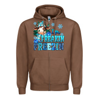Chestnut I'm freakin freezin Zipper Hoodie - MaliasSmallBusiness