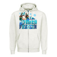Oatmeal Heather I'm freakin freezin Zipper Hoodie - MaliasSmallBusiness
