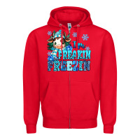 Red I'm freakin freezin Zipper Hoodie - MaliasSmallBusiness
