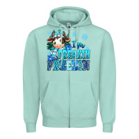 Seafoam I'm freakin freezin Zipper Hoodie - MaliasSmallBusiness