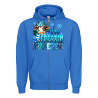 True Royal I'm freakin freezin Zipper Hoodie - MaliasSmallBusiness