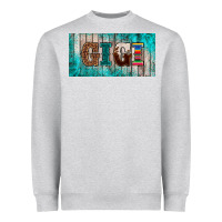 Heather Grey western turquoise gigi license plate Heavyweight Sweatshirt - BarkalooDesign