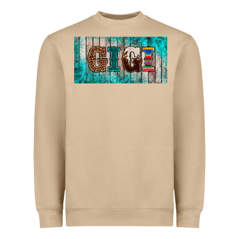 Western Turquoise Gigi License Plate Heavyweight Sweatshirt by BarkalooDesign | Teevron