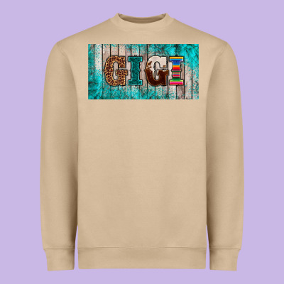 Western Turquoise Gigi License Plate Heavyweight Sweatshirt Designed By Barkaloodesign