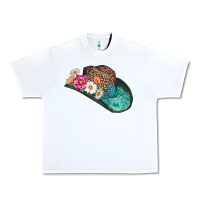 White cowboy hat Urban Heavy Tee - AdoDesignShop