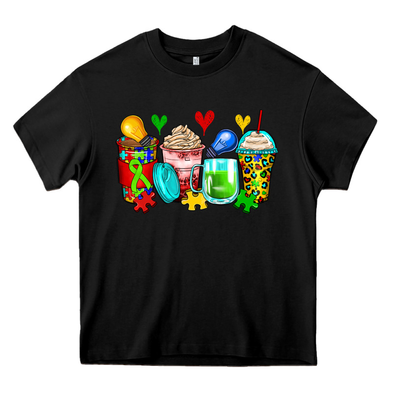 Autism Coffee Cups Heavy Core Tee by Zillion Design Studio | Teevron
