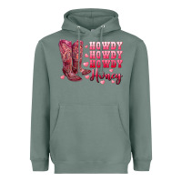 Sage howdy howdy howdy honey with cowgirl boots Heavyweight Hoodie - RanaPortraitStore