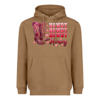 Toasted Coconut howdy howdy howdy honey with cowgirl boots Heavyweight Hoodie - RanaPortraitStore