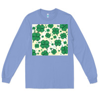 Colony Blue st patrick clover Long Sleeve Tee - MaliasSmallBusiness