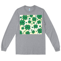 Heather Grey st patrick clover Long Sleeve Tee - MaliasSmallBusiness