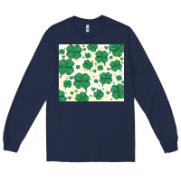 Navy st patrick clover Long Sleeve Tee - MaliasSmallBusiness