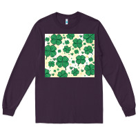 Plum st patrick clover Long Sleeve Tee - MaliasSmallBusiness
