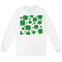 White st patrick clover Long Sleeve Tee - MaliasSmallBusiness