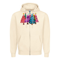 Sandshell christmas trees and lights Zipper Hoodie - MaliasSmallBusiness
