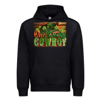 Black One lucky Cowboy St. Patrick's Day Urban Hoodie - CowGirlArtShop