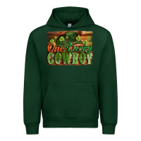 Forest Green One lucky Cowboy St. Patrick's Day Urban Hoodie - CowGirlArtShop