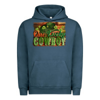 Pigment Midnight Navy One lucky Cowboy St. Patrick's Day Urban Hoodie - CowGirlArtShop
