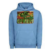 Pigment Pebble Blue One lucky Cowboy St. Patrick's Day Urban Hoodie - CowGirlArtShop