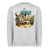 Heather Grey country mama Heavyweight Sweatshirt - NancyCooperArtShop