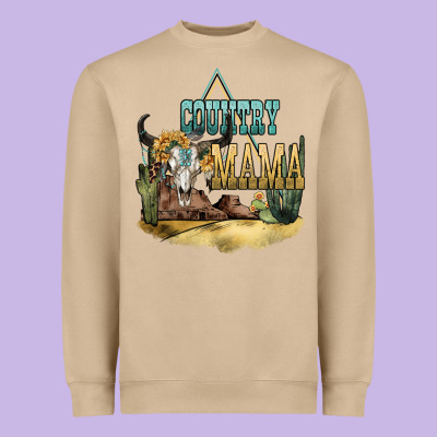 Country Mama Heavyweight Sweatshirt Designed By Nancycooperartshop