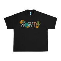 Black howdy with cowboy hat and cactus Urban Heavy Tee - Artiststas