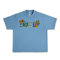 Pebble Blue howdy with cowboy hat and cactus Urban Heavy Tee - Artiststas