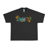 Pigment Black howdy with cowboy hat and cactus Urban Heavy Tee - Artiststas