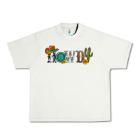 Pistachio howdy with cowboy hat and cactus Urban Heavy Tee - Artiststas
