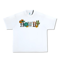 White howdy with cowboy hat and cactus Urban Heavy Tee - Artiststas