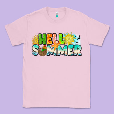 Hello Summer Classic Tee Designed By Cowhidedigitalart