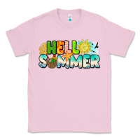 Bubblegum Pink Hello Summer Classic Tee - CowhideDigitalArt