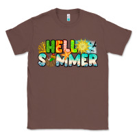 Chestnut Hello Summer Classic Tee - CowhideDigitalArt