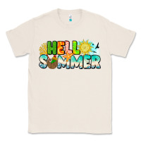 Natural Hello Summer Classic Tee - CowhideDigitalArt