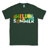 Sports Green Hello Summer Classic Tee - CowhideDigitalArt