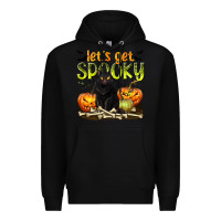Black Let's Get Spooky Premium Hoodie - texasbilliewilder